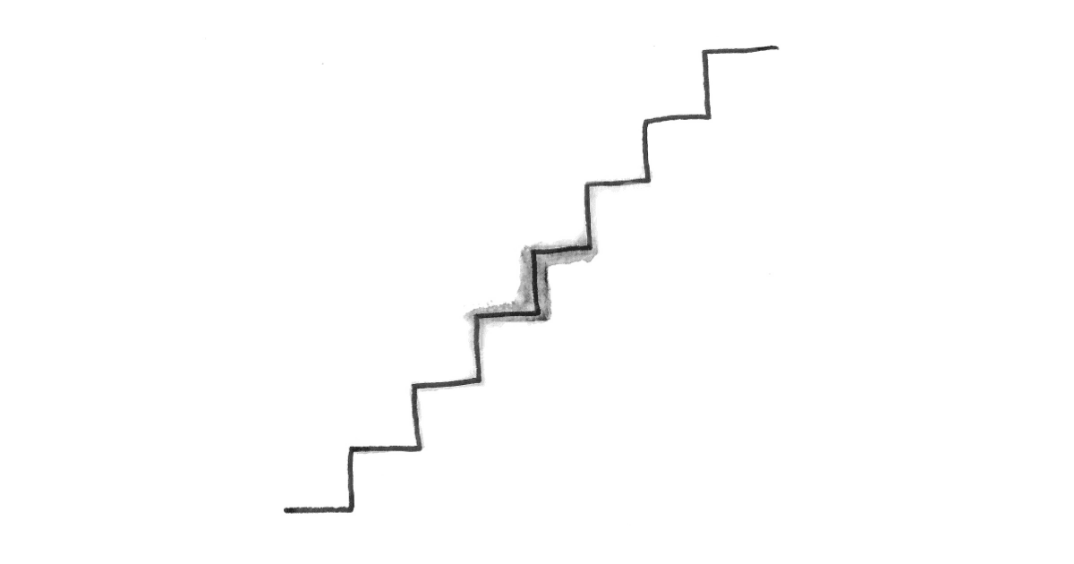 Hand-drawn steps