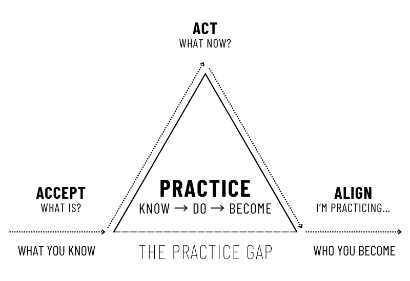 The Practice Gap: accept, act, align